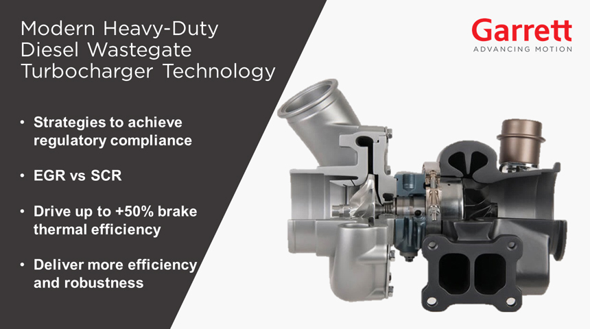 Modern heavy-duty diesel wastegate turbocharger technology