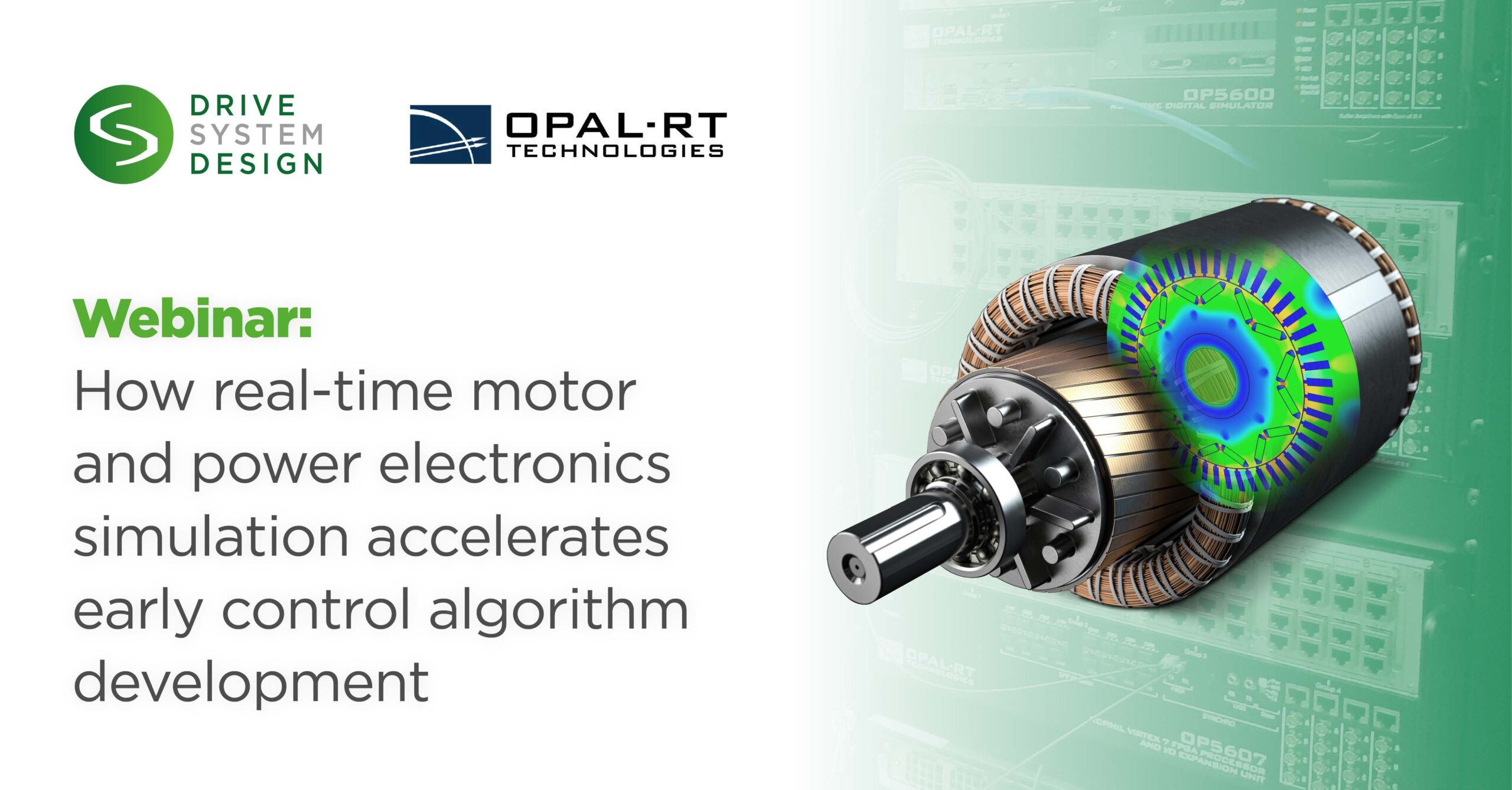 How real-time motor and power electronics simulation accelerates early control algorithm development